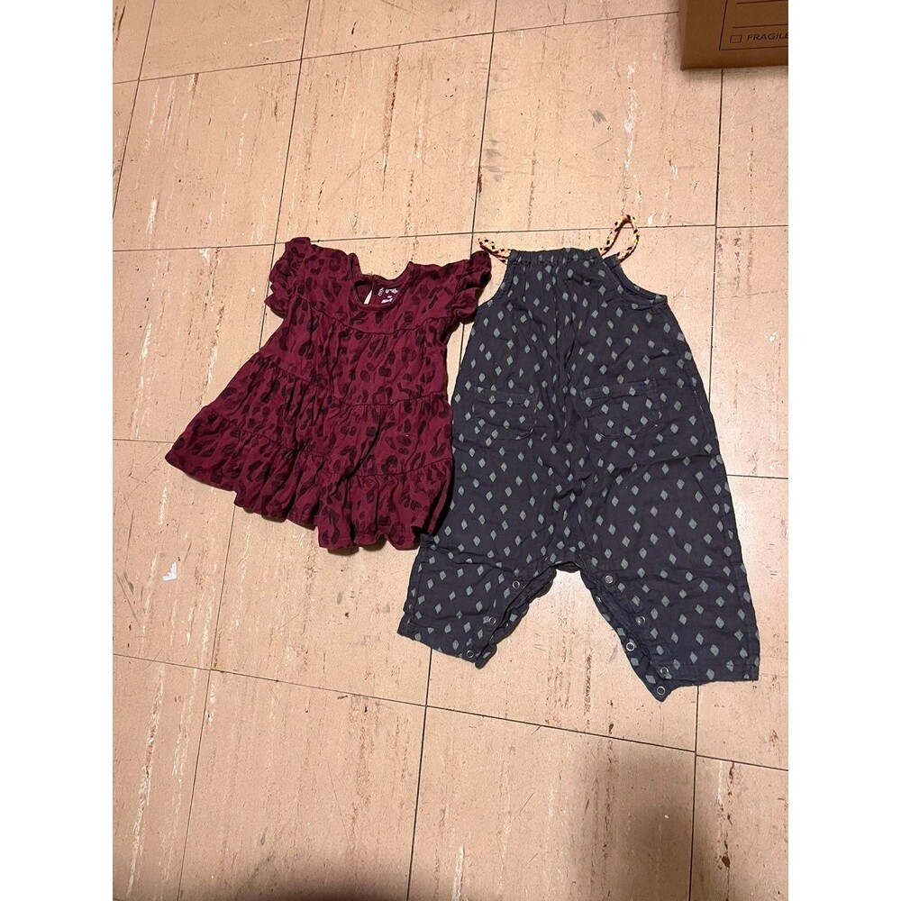 Art class baby girl romper/dress bundle